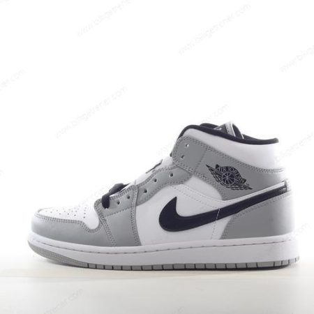 Billige Sko Nike Air Jordan 1 Mid ‘Grå Svart Hvit’ 554725-078