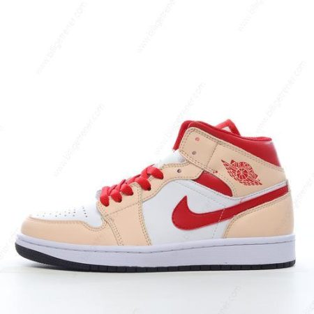 Billige Sko Nike Air Jordan 1 Mid ‘Hvit Rød Brun’ 554725-201